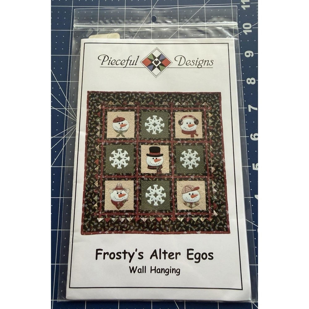 Pieceful Designs Wall Hanging Quilt Pattern Frostys Alter Egos Christmas Snowman